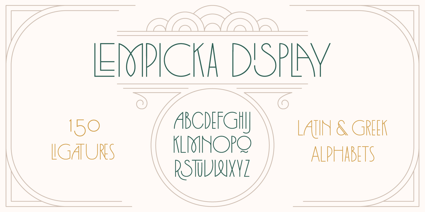 Ejemplo de fuente Lempicka Display
